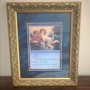 Gold and Blue Angelic Framed Art